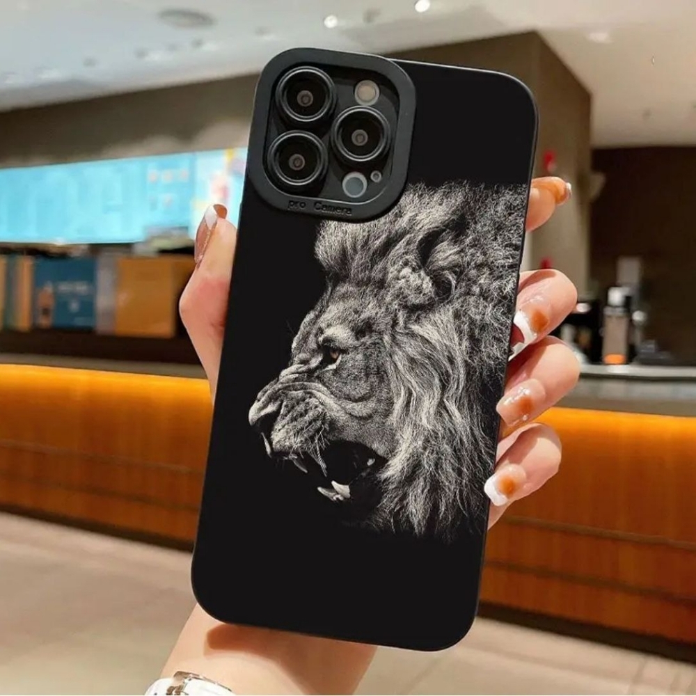 Case For iPhone 14 Pro Max Lion Pattern